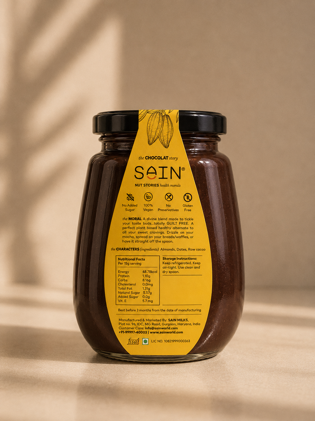 SAIN PURE CHOCOLATE SPREAD - the CHOCOLAT story